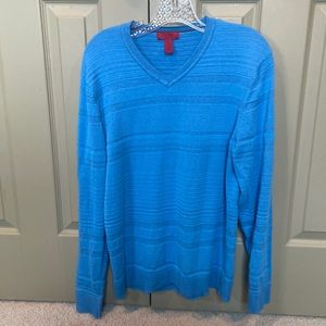Mens Slim Blue Sweater